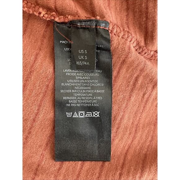 Free People Womens Camden Rust Orange Ribbed Swing Mini Skirt Size S EUC - Picture 5 of 6